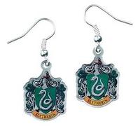 Carat Boucles d'oreilles Serpentard Harry Potter – Crochets pendants – Plaqué argent – Femme