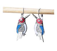 Boucles d'oreilles Oiseaux Multicolore Carré Bleu Rose Blanc Faux Opal Crochet Balancer Boucles D'oreilles Mode J'aime