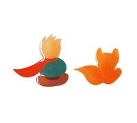 Boucles d'oreilles Originales en Argent 925 Le Petit Prince et Le Renard Boucles d'oreilles hypoallergéniques Boucles d'oreilles Mignonnes Clips d'oreille thermorétractables-Q_A