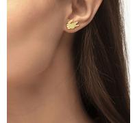 Boucles d'oreilles originales en crocodile doré 2040051