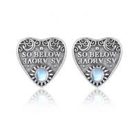 Boucles d'oreilles Ouija Board pour femme en argent sterling 925 - Boucles d'oreilles gothiques Ouija - Bijoux cadeaux