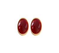 Boucles d'oreilles ovales en résine artistique en argent sterling allergie messages sûrs minimalistes bijoux fantaisie vintage minimalistes boucles d'oreilles minimalistes, taille unique, Comme décrit