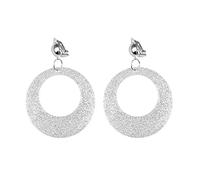 Boucles d'oreilles Paillettes argentées Femme - Argenté/Gris - Taille Unique