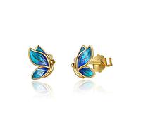 Boucles D'oreilles Papillon/Chat/Lapin/Panda/Hibou/Loup/Colibri/Pingouin en Argent Sterling 925 Porte-Bonheur Mignon Animal Boucles D'oreilles Bijoux Cadeaux pour Femme Maman Mère Filles