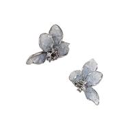 Boucles d'oreilles papillon en cristal de couleur dégradée - Accessoires hypoallergéniques - Accessoire formel et décontracté - Clous d'oreilles papillon dégradés, taille unique, Comme décrit, Comme