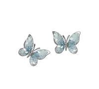 Boucles d'oreilles papillon en cristal de couleur dégradée - Accessoires hypoallergéniques - Accessoire formel et décontracté - Clous d'oreilles papillon dégradés, taille unique, Comme décrit, Comme