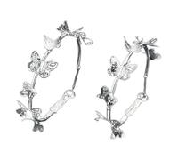 Boucles d'oreilles papillon valse, bijoux créoles papillon multicolores, bijoux délicats, grands bijoux de robe, boucles d'oreilles gracieuses polyvalentes, cadeaux de mariage, 4.5cm / 1.77in, Zinc