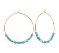 Boucles d'oreilles par SC Bohème ornées de pierres apatite