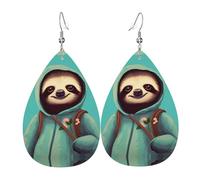 Boucles d'oreilles paresseuses en cuir en forme de goutte | Design haut de gamme, boucles d'oreilles de luxe légères