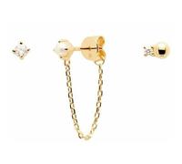 Boucles d'oreilles - PDPAOLA - Charlie Gold - Or - Perles - Zircons