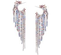 Boucles D'oreilles Pendantes à Pompons, Cristaux, Alliage pour Femmes | Style Élégant et Unique, Effet Fantaisie, Adaptées aux Soirées Théâtre et Anniversaires, pour Maman ou Grand-mère
