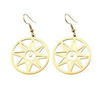 Boucles d'oreilles pendantes à triple spirale, symbole irlandais celtique | Bijou à breloques d'inspiration celtique mystique, accessoire symbolique irlandais ancien, cadeau de vacances et souvenir
