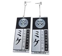 Boucles d'oreilles Pendantes Anime Style Dark Gothic Cosplay - Longs 10,3 cm - Pendentif 7 cm en résine - Accessoire scénographique pour événements, foires, costume, tenue alternative - MIKKE