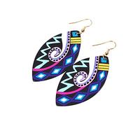 Boucles d'oreilles pendantes asymétriques personnalisées et créatives en raphia, petites, fines et polyvalentes.