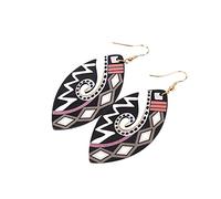 Boucles d'oreilles pendantes asymétriques personnalisées et créatives en raphia, petites, fines et polyvalentes.