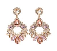 Boucles d'oreilles pendantes asymétriques personnalisées et créatives en raphia, petites, fines et polyvalentes.