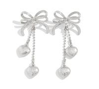 Boucles d'oreilles pendantes avec nœud papillon et accessoires délicats pour oreilles d'arc avec pierres précieuses pour fête, ce n'est pas une pierre précieuse
