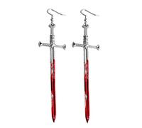 Boucles D'Oreilles Pendantes Axe Ciseaux D'oreilles Pour Femmes Filles Imprimé Gothique Ciseaux Hallowee Partie Horreur (E, One Size)