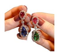 Boucles d'oreilles pendantes bleu ciel couleur argent/or for femme, accessoires de tempérament, à porter au quotidien, for fête, bijoux tendance Pour Plusieurs Piercings(Color04)