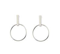 Boucles d'oreilles pendantes cercle anneau lien boucles d'oreilles déclaration pour femme, argenté robuste et pratique, durable et Clever