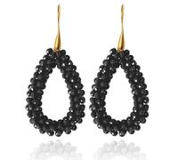 Boucles d'oreilles pendantes Cilla Jewels Stardust Noir Or