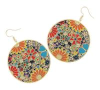 Boucles D'oreilles Pendantes de Fleur Halloween Alliage | Légères et Confortables, Faciles à Enfiler, Style Fashion Statement, pour Anniversaire et Thanksgiving Day