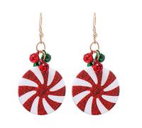 Boucles d'oreilles pendantes de Noël pour femmes filles, boucles d'oreilles ampoules de cloche de Noël de vacances
