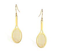 Boucles d'oreilles pendantes délicates en acier inoxydable pour femme et adolescente (Or)