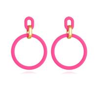 Boucles d'oreilles pendantes des années 70 pour femme en acrylique blanc, tenues des années 70, bijoux simples rétro des années 70, Argent, Pas de gemme