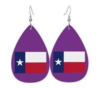 Boucles d'oreilles pendantes double face avec imprimé drapeau de l'État du Texas pour femme toutes les occasions