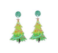 Boucles d'oreilles pendantes drôles Père Noël bonhomme de neige en acrylique de Noël Bijoux de fête Bijoux créatifs goutte de dessin animé goutte unique, taille unique, Comme décrit, Comme décrit.