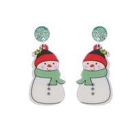 Boucles d'oreilles pendantes drôles Père Noël bonhomme de neige en acrylique de Noël Bijoux de fête Bijoux créatifs goutte de dessin animé goutte unique, taille unique, Comme décrit, Comme décrit.