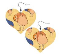 Boucles d'oreilles pendantes élégantes et légères en cuir avec motif chouette pour femmes et filles, taille unique, cuir, sans pierre précieuse