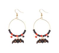 Boucles d'oreilles pendantes élégantes pour Halloween avec breloque chauve-souris araignées gothiques, accessoire d'oreille pour femme, fête de nuit, accessoires de bijoux d'araignées d'Halloween