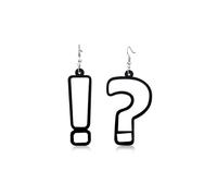 Boucles d'oreilles pendantes en acrylique avec point d'interrogation et point d'exclamation - Bijoux pour femmes et filles