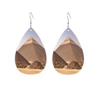 Boucles d'oreilles pendantes en acrylique en forme de pyramides égyptiennes, légères, à la mode, pendantes en forme de larme, taille unique, Acrylique, Pas de gemme