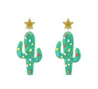 Boucles d'oreilles pendantes en acrylique motif arbre, alpagas, cactus, dinosaures, boucles d'oreilles pendantes de Noël, boucles d'oreilles pendantes en forme de citrouille, crâne, fleur, esprit