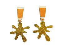 Boucles d'oreilles pendantes en acrylique pour enseignant, artiste, peintre, tube de peinture amusante, cadeau de remise de diplôme, bijoux de rentrée scolaire, Acrylique, Pas de gemme