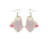 Boucles d'oreilles pendantes en acrylique pour femme et fille Motif spectre d'Halloween, Acrylique