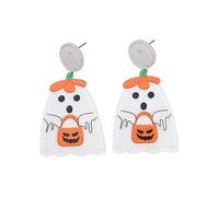 Boucles d'oreilles pendantes en acrylique pour Halloween, tête de mort fantôme, gouttes simples, bijoux pour femme, tête de mort suspendue, esprit floral, Einheitsgröße, comme décrit, Comme décrit