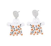 Boucles d'oreilles pendantes en acrylique pour Halloween, tête de mort fantôme, gouttes simples, bijoux pour femme, tête de mort suspendue, esprit floral, Einheitsgröße, comme décrit, Comme décrit