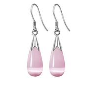 Boucles d'oreilles pendantes en argent 925 avec opale pour femme, taille unique, Acier allié, Pas de gemme