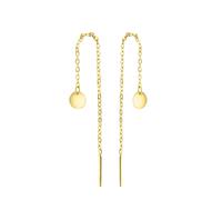 Boucles d'oreilles pendantes en argent massif 925 poli brillant plaqué or jau...