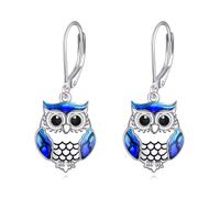 Boucles d'oreilles pendantes en argent sterling en forme d'abeille/libellule/colibri/paresseux/hibou/ours - Cadeau pour femme, Acier inoxydable