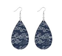 Boucles d'oreilles pendantes en bois bohémien africain pour la Saint-Valentin, boucles d'oreilles ethniques naturelles, bijoux tendance, fournitures cadeaux, nuages, vent, arètes chinoises