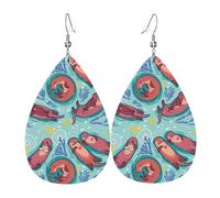 Boucles d'oreilles pendantes en cuir avec pendentif en forme de larmes, les lions sont mignons et chauds pour Noël, Halloween, femme, cadeaux de fête, pendentifs, femmes, amis, mariage