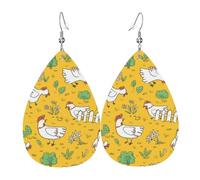 Boucles d'oreilles pendantes en cuir blanc pour enterrement de vie de jeune fille à la recherche de nourriture de Noël, Halloween, cadeau de fête, pendentif, femme, amie, mariage