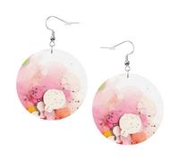 Boucles d'oreilles pendantes en cuir - Boucles d'oreilles créoles imprimées en papier fragment de couleur pour femmes et filles, accessoire parfait pour les fêtes costumées, taille unique, Cuir