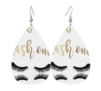 Boucles d'oreilles pendantes en cuir pour femme, boucles d'oreilles percées en forme de larme, bijoux légers, cadeaux pour femmes et filles