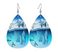 Boucles d'oreilles pendantes en cuir synthétique avec motif tongs sur une plage de sable - Pour femme - Légères, One Size, Cuir, Sodalite